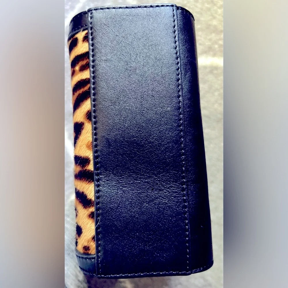 ♠️ Kate Spade ♠️ Black Leather and Calf Hair Leopard Crossbody Bag - Picture 9 of 13